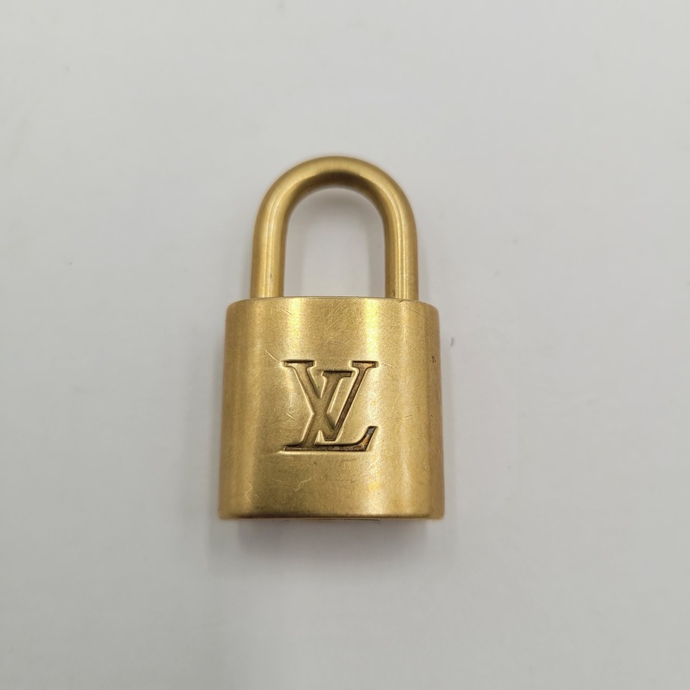 Louis Vuitton Padlock No. 329 Gold Brass Bag Lock Charm Made in France